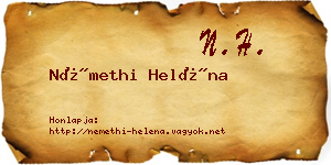 Némethi Heléna névjegykártya